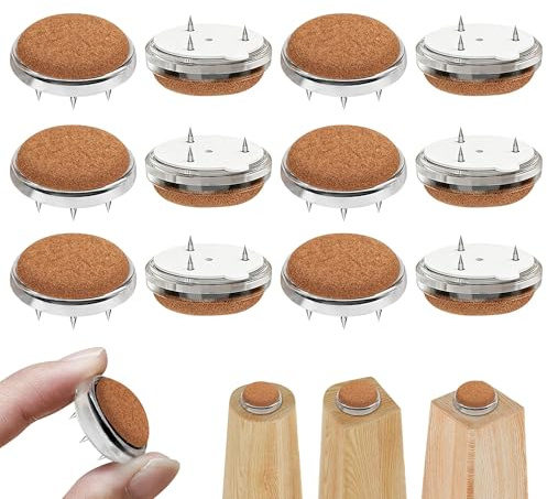 12 Filzgleiter 19mm Stuhlgleiter Möbelstellfüße Stuhl Nagel Möbelgleiter | Nagel Dreifach System Arc Stabiler Stuhlgleiter Für Stühle Tisch Möbel Böden Sofa Schrank Parkett Laminat Fliesen Bodenschutz