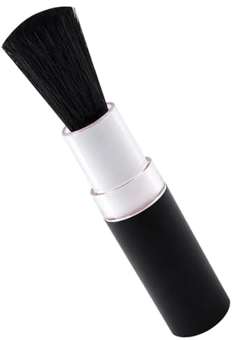 QIHAWN Mini Keyboard & Window Groove Cleaning Brush, Black Multi-Purpose | Soft bristle mini cleaning brush, with protective lid, scratch-free, for keyboard window groove & office daily use