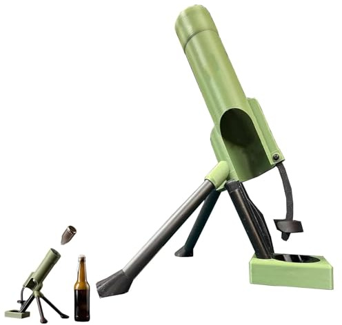 Ouvre-bouteille en mortier pour bouteille de bière, ouvre-bouteille en mortier, lanceur de bouchon de 51 mm, design automatique à poussée sans les mains, ouvre-bouteilles de style mortier pour bar à