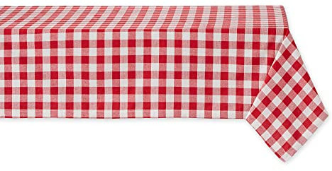 DII Tischdecke, 100% Baumwolle, kariert, 60 x 84 cm, Rot