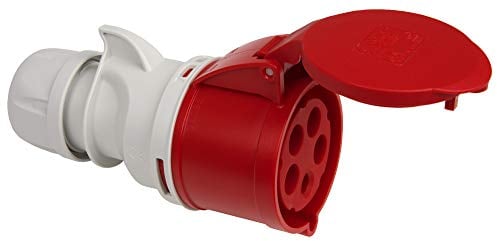 Kopp 182600009 CEE Kupplung, 5-polig, 32 A, 400 V, rot