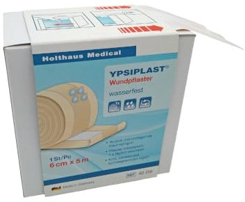 WUNDPFLASTER Ypsiplast 4cmx5m wasserf. 1 St