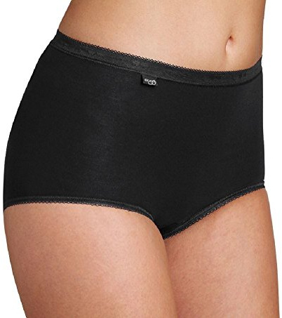 Sloggi Womens Basic Maxi 3 Pack Cotton Brief Size 14 in Black