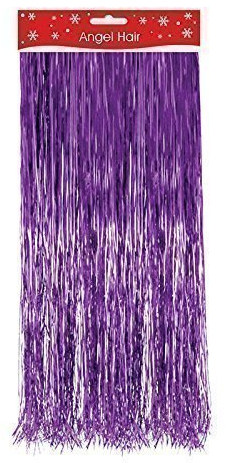 The Home Fusion Company Pink/Purple Christmas Xmas Decoration Angel Hair Tinsel Shredded Tinsel Decorate Tree
