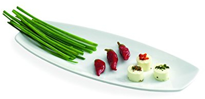 TOGNANA - Vassoio da Portata per Feste, 28 x 12 cm, Rettangolare, Bianco