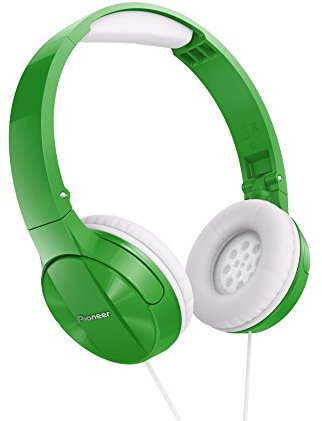 Pioneer MJ503 Cuffie On-Ear con cavo (qualità audio elevata e bilanciata, archetto imbottito, pieghevole e facile da trasportare, certificato per iPod, iPhone e iPad), verde
