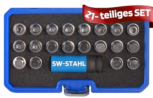 SW-Stahl 02381L Felgenschloss Demontageset, BMW, 21-teilig