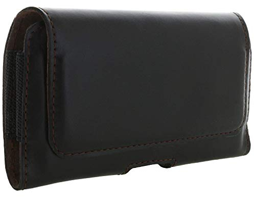 honju Horizon Echt Leder Quer Handy Gürteltasche - Geräte bis zu 150 x 70 x 11mm - schwarz Universal