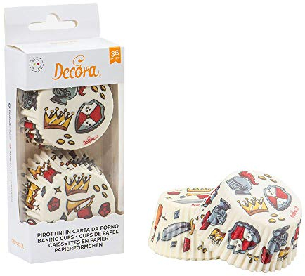 Decora 0339826 PAPIERFÖRMCHEN Ritter 50 X 32 MM 36ST, Paper