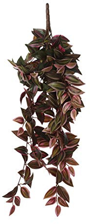 MICA Decorations Tradescantia Plante Artificielle Suspendue – L15 x l20 x H54 cm – Bordeaux