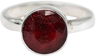 925 Sterling Silber Rubin Edelstein Ring Größe 7 US Ring Schmuck Crystalcraftindia
