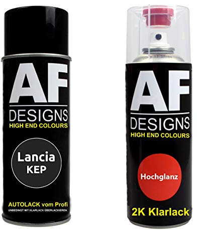 Bomboletta spray compatibile con Lancia KEP Testa Di Moro Metallic Smalto trasparente 2K bomboletta spray 400ml