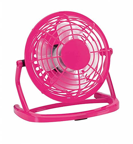 Begoon Ventilador de escritorio 14cm - Mini ventilador USB - Silenciador (Rosa)