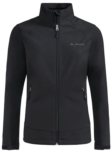 VAUDE Damen Softshell Jacke Cyclone Jacket VI, weich, warm und winddicht, wasserabweisend und atmungsaktiv, black, 50
