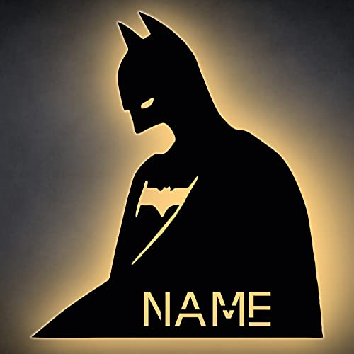 LEON FOLIEN Schlummerlicht LED, personalisiert mit Name Lasergravur Nachtlicht für Schlafzimmer Wohnzimmer - Wohnen Wohnaccessoires Deko Wand Geschenk für Kind