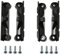 RLECS 4PCS Black CPU Fan Support Bracket Clips for AM4