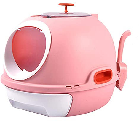 Lettiera Autopulente, Toilette per Gatti, Facile da Pulire, A Prova di Schizzi E Deodorante, Adatta per Gatti Domestici,Rosa