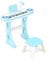 COSTWAY Piano Numérique à 37 Touches Enfants avec Tabouret & Microphone Réglable, Clavier Electronique avec Pupitre & Lumière, Enregistrement et Lecture, Charge 100kg pour Enfants de 18 Mois+