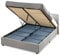 Zinus Maddon Letto 160x190 cm - Struttura letto 31 cm di altezza con contenitore sotto il letto - Ottomano Sollevamento a gas Struttura del letto imbottita con contenitore - Grigio chiaro