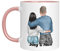 TassenTicker - Tasse Personalisiert mit Pärchen Motiv - Couple - Jahrestag - Valentinstag - Hochzeit - Für Paare - Für Freund/Freundin - Kaffebecher (Rosa)