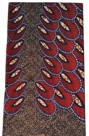 MAYNOWAX Coupon Pagne Tissu Wax Africain 100% coton 2 yards soit 180x120cm
