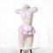SNOMYRS Maid Outfit Sexy Anime Cosplay Kawaii Lolita Maid Dessous Kostüm Spitze Bikini Outfit BH und Minirock Set