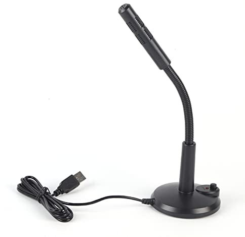 Microfono USB, Microfono USB omnidirezionale per computer Microfono a condensatore per PC Microfono a collo d'oca per computer portatile per conferenze, giochi, chat, podcast, registrazione video
