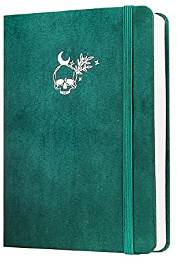 Jourmore Dot Grid Journal B6 Hardcover Velvet Cover Thick Bamboo Paper 160 Pages 160GSM Dotted Diary Journal Notebook(Green)