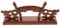 HOMSFOU Folding Fan Display Stand Wooden Hand Fan Holder Vintage Japanese Fan Base Chinese Handheld Fan Organizer Rack for Home Office Bedroom Living Room Brown