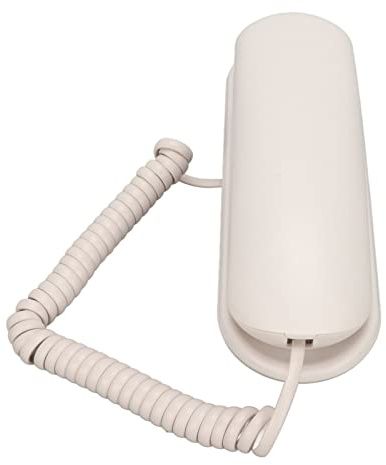 Retro-Wandtelefon, Klassisches Schnurgebundenes Telefon, Wandmontage, Tischplatte, Doppelter Verwendungszweck mit Stummschaltung, Wahlwiederholungsfunktion, Festnetzanschluss für (Weiss)