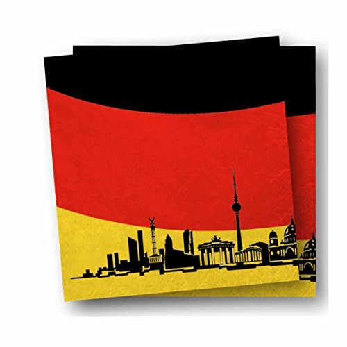 Deutschland Servietten Berliner Skyline 20 Stück // Partyartikel Deutschland // Papierservietten Deutschland // Partyzubehör Deutschland Servietten