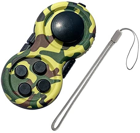 HAOSHICS Fidget Pad Portable Fidget Controller Classic Retro Game Controller Fidget Toy Handheld Toy Controller with 8 Fidget Functions Controller Game Pad for Teens Relieve Stress Anxiety
