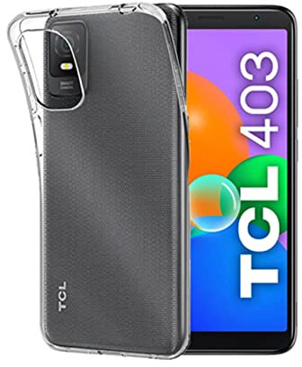KEJI Cover Custodia in TPU Morbido Trasparente in Silicone Flessibile Compatibile PER TCL 403