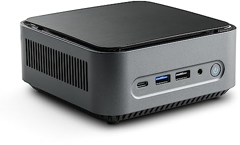 Mini PC CSL Narrow Box Premium Windows 11 Famille silencieusement, Intel N200 4X 3700 MHz Turbo, 500 Go M.2 SSD, 32 Go DDR4-RAM, Intel UHD, HDMI 2, USB 3.2, BT 5.2, DisplayPort, Dual WLAN