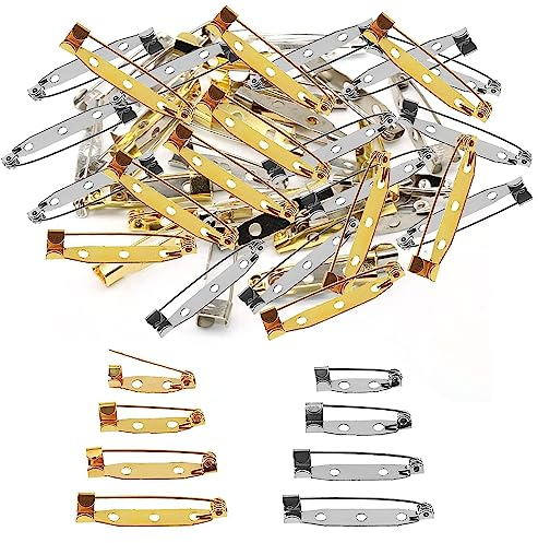 Fermoirs À Épingle De Sécurité, Épingle De Badge en Ton Argent, 200 Pièces Broche Barre De Pin, Barres Fermoir De Sécurité, Épingles De Barres Fermoir De Sécurité, Broches De Sécurité Artisanales