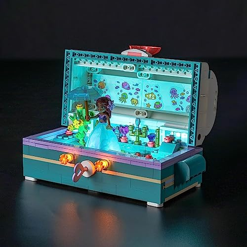 Led Licht Set Kompatibel mit Lego Disney Prinzessin 43229 Arielles Schatztruhe (Kein Modell), Dekorationsbeleuchtungsset für Prinzessin Arielles Schatztruhe Kreative Spielzeug