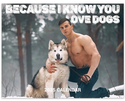 Wandkalender 2026 – Kalender 2026, JAN 2026 – DEC 2026, 21,6 x 27,9 cm (geschlossen), Kalender für Männer und Hunde 2026, lustiger Wandkalender, Hundeliebhaber, Geschenke Wahl
