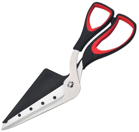 Pizza Scissors, Pizza Cutter with Food-Grade Sharp Stainless Steel Blade and Soft Grip Handle, Multifunctional Kitchen Scissors, 27.5CM