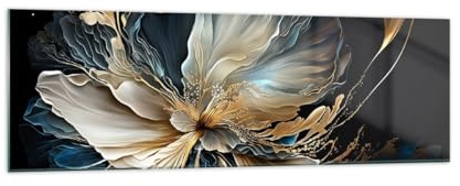 ARTTOR Bilder auf Glas 160x50cm Wandbild Glasdruck Botanik Blumen - 5766