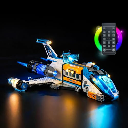 LocoLee Licht Kompatibel mit Lego Weltraumbus von Mr. Oz, Led Beleuchtungs Compatible with LEGO 71460 DREAMZzz Mr. Oz’s Spacebus - Nur Lichter Set, Kein Modell (Fernbedienung Version)