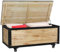 Outsunny Gartenbox Holz Auflagenbox 121L Aufbewahrungsbox mit Rollen, Wetterbeständige Aufbewahrungskiste für Balkon, Terrasse, Natur