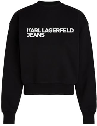 KARL LAGERFELD JEANS Klj Reg Essential Logo Sweat Femme Maillot de survêtement, Noir, L