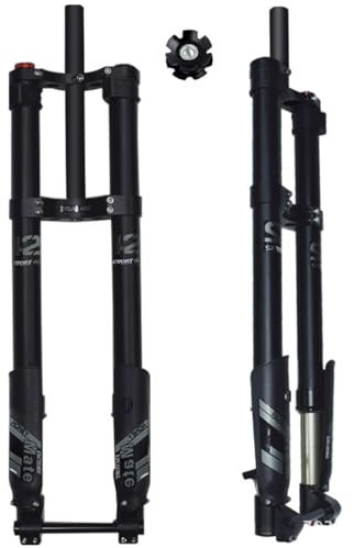 1-1/8 Gerades Rohr MTB Bike Upside-Down-Gabel 26 27.5 29 Zoll Fahrrad Doppelschultergabel Federweg 200mm Achse 15mm Stoßfest Mit Zugstufeneinstellung