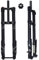 1-1/8 Gerades Rohr MTB Bike Upside-Down-Gabel 26 27.5 29 Zoll Fahrrad Doppelschultergabel Federweg 200mm Achse 15mm Stoßfest Mit Zugstufeneinstellung