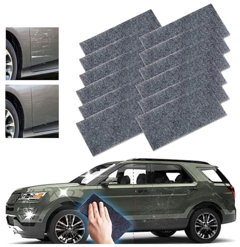 SSKHE 12 Stück Nano Sparkle Tuch für Auto Kratzer Nano Magic Cloth leicht zu entfernen leichte Kratzfarben für Autolack Wasserflecken Oberfläche Polieren