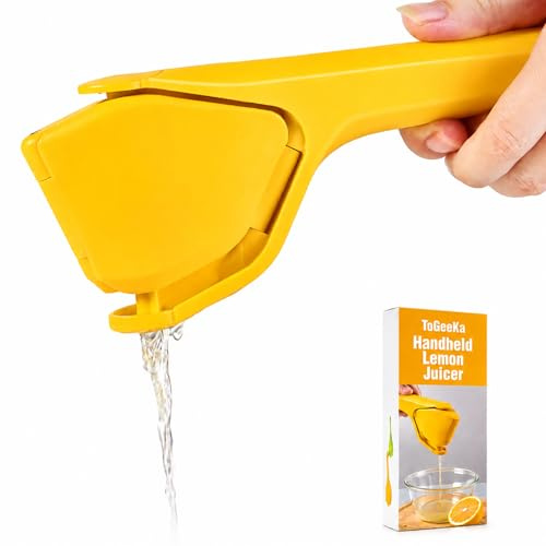 ToGeeKa Lemon Squeezer, Effortless Manual Flat Lime Juicer Squeezer, Hand Citrus Press, Folds Design For Saving Space Storage, Easy to Make Juice From Lemon, Lime, Cirtus, Orange, Fruits