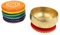 Cojín para cuencos tibetanos hechos a mano artesanales (SET 7 CHAKRA GRANDE - 14.5 cm)