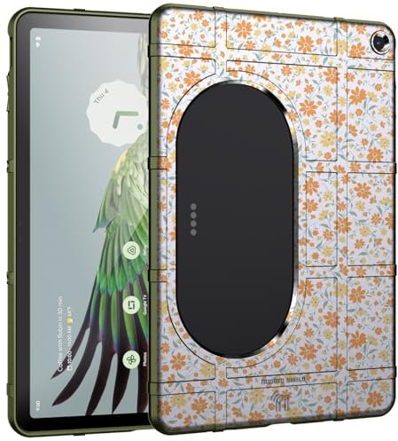 Nakedcellphone Special Ops Schutzhülle für Google-Pixel-Tablet (2023), robuste Schutzhülle, Anti-Fingerabdruck, matte Griff-Textur, Dock-kompatibel, winzige florale Ästhetik