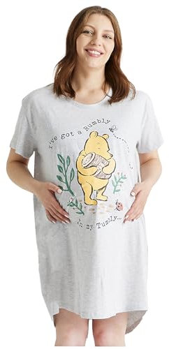 Disney Winnie the Pooh Ladies Maternity Nightshirt (Winnie the Pooh, L)