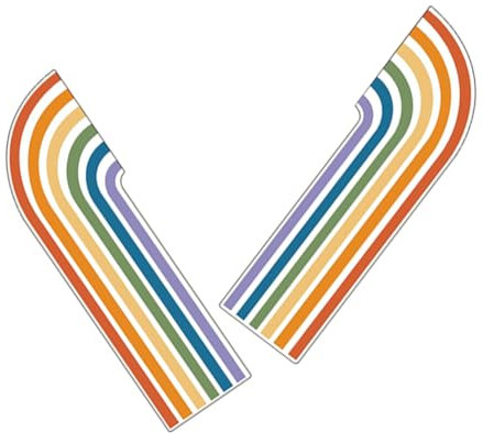 Angoily Spielzimmer Aufhellen 1 Bogen Regenbogen-wandaufkleber Abziehen Und Aufkleben Wanddekoration Für Schlafzimmer Einfache Anwendung